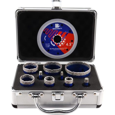 Diamant Kernbohrer Fliesen Keramik M14 Vakuumgelötet 6 68mm KIT4 (1/5)