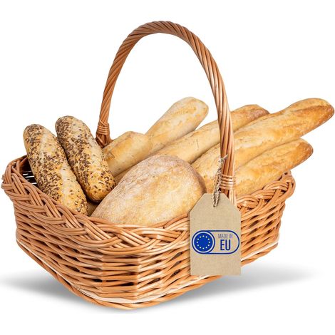 Plateau Panier en Osier avec Fond en Contreplaqué 40 x 32 cm (1/5)