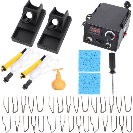 Kit de pyrogravure professionnel avec fer à souder réglable en température pour courge et planche, fiche UK 220V. (1/5)