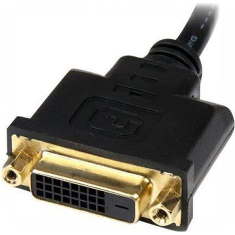 Adaptateur HDMI vers DVI-D - Câble vidéo 20 cm - Blindé - Noir - 1 pièce (1/3)