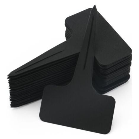 Étiquettes à Planter 120 Pièces, Imperméables 6x10 cm, pour Jardin et Semis, Type T, Noir (1/4)