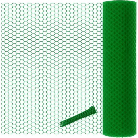 YORKING Hühnerzaun Kunststoffnetz Gartennetz für Balkon & Garten, Katzennetz & Geflügelnetz, Flexibel Zuschneidbar, Wetterfest, UV-beständig & Rostfrei (Green, 0.4 3m) (1/5)