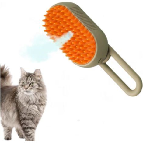 Brosse Chien Chat à Vapeur,3 En 1 Peigne De Massage En Spray Pour Chats,Brosse chien poil long/court ,Brosse pour chat pour massage (1/5)