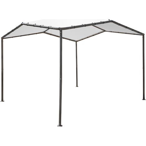ShelterLogic Stahl Pavillon Canopy Pacifica 1010 Hellgrau 317x317 cm