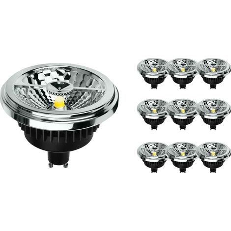 Lot 10x Noxion Lucent Spot LED GU10 AR111 12W 600lm 40D - 927