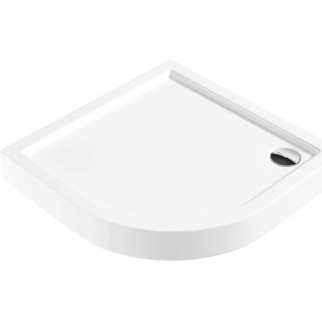 Piatto doccia semicircolare in acrilico, 80 cm, bianco, KGJ 054B (1/3)