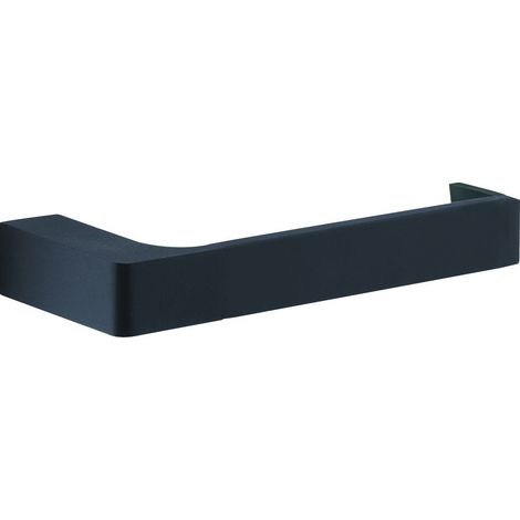 Kiamami Valentina – Barre porte-rouleau WC en laiton noir mat – Installation murale – Design moderne et élégant – Accessoire salle de bains peu encombrant