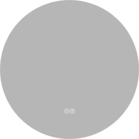 Miroir salle de bain LED rond 80 cm, miroir rétroéclairé avec éclairage frontal, anti-buée, 3 couleurs, dimmable (1/5)