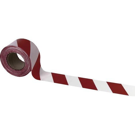 COFAN cinta balizam. roja/blanca  80mm x 200mts , Cinta de balizamiento no adhesiva, en color rojo y blanco, de 50 o 80 milímetros de ancho y 100 o 200 metros de longitud. Fabricad (1/3)