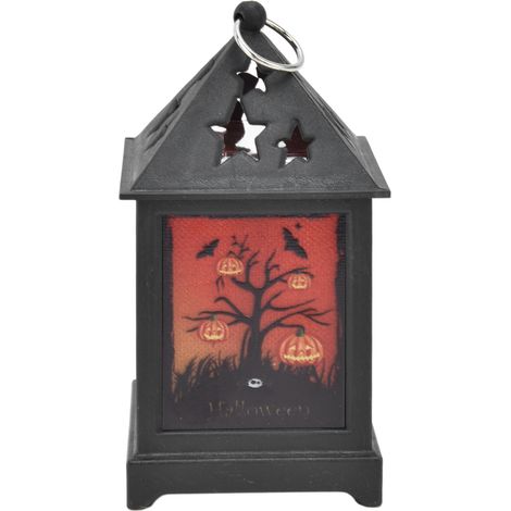 Lanterne LED pour Halloween, veilleuse Portable, lampe à flamme, décoration de Festival, citrouille (1/5)