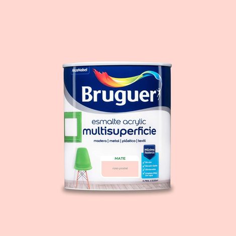 Bruguer Esmalte al agua Acrylic Mate Rosa pastel 750 ml