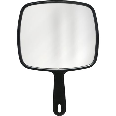 Grand miroir à main avec poignée confortable, portable, pour coiffeur, dentiste, coupe de cheveux ou maquillage
