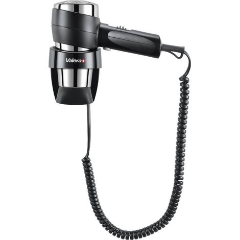Valera Action Super Plus 1800 542.14/038AB Asciugacapelli da parete Nero Cromo (1/2)
