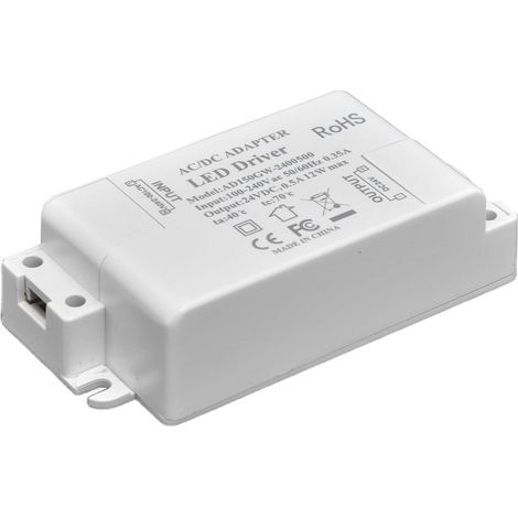 Transformateur d'alimentation LED à courant constant, driver LED 12 W sûr à basse tension pour éclairage LED.