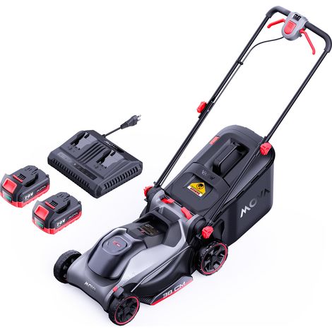 MOVA GL415 Akku Rasenmäher 2×20V Brushless, 38 cm Schnittbreite, 25–75 mm Schnitthöhe, 45 L Fangkorb