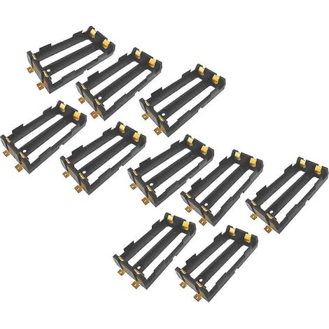 Lot de 10 boîtiers de piles 2x18650, support de piles CMS de haute qualité avec broches en bronze Tbh-18650-2c- (1/5)