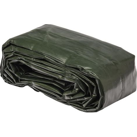 WERKA Bâche Multifonctions Noire et Verte 240 g/m2 10 x 15 m (1/5)