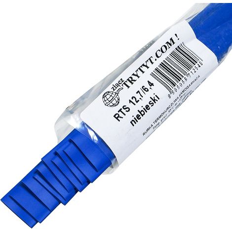 Tuyau Rc Thermorétractable 12.7/6.4 - Bleu - 12.7 Mm - Protection Électrique - Isolation (1/2)