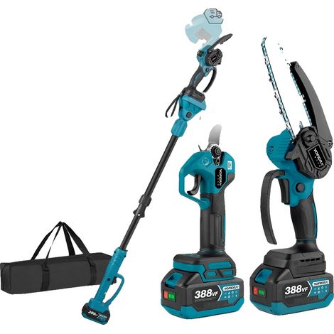 Sécateur Électrique, Moteur Sans Balais, Pôle Télescopique, 2 Batterie (1/5)
