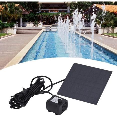 1 unité Pompe à eau solaire submersible sans balai, noir, pour aquarium et fontaine intérieure, faible consommation énergétique (1/4)