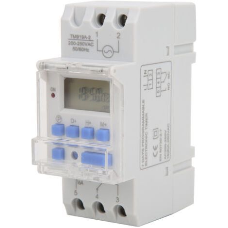 TM919A-2 200-250V AC 16A LCD 7 Days Programmable Digital Timer Switch, Programmable Time Switch (1/5)