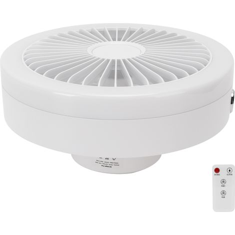 Ventilateur électrique intelligent avec télécommande et 3 vitesses, mini ventilateur pour la maison et l'extérieur, blanc (1/5)