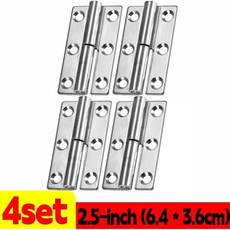 (2,5 pouces - Lot de 4) Charnière amovible à joint coulissant, en acier inoxydable, pour portes, armoires et placards de maison (1/5)