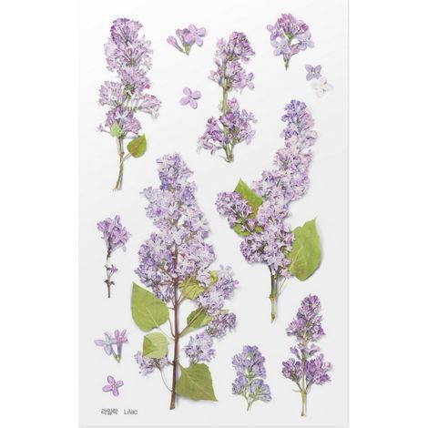 Adesivi decorativi a forma di fiore APPREE - Lilla e Lilla - per bullet journaling e scrapbooking