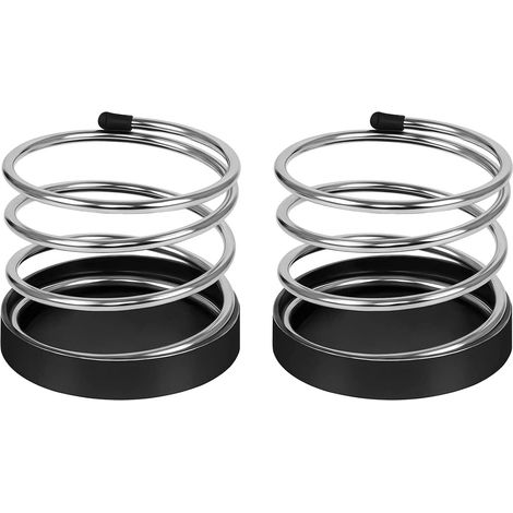 [NUNCA USADO]2 portavasos para coche, portavasos para agua, para tazas, bolígrafos, llaves y teléfonos móviles (negro) (1/4)