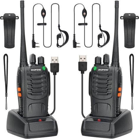 Talkies-walkies, radios portatives, radios bidirectionnelles, 16 canaux, 400-470 MHz (1/5)