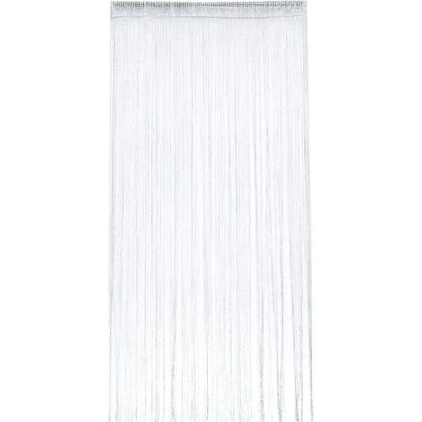 Lntyq – Rideau de porte occultant anti-mouches 100 x 200 cm – Moustiquaire pailletée en polyester – Décoration murale pour intérieur blanc (1/4)