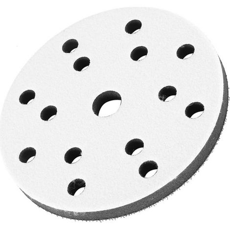 Coussinet d'interface en éponge souple de 150 mm de diamètre pour tampons de ponçage (17 trous) (1/5)