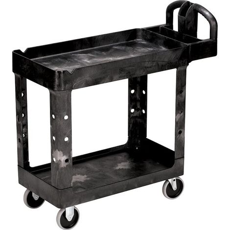 Servante chariots 2 plateaux polypropylène 226 kg, taille petite - RUBBERMAID
