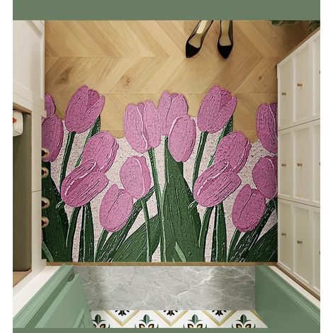 Tapis d'entrée anti-poussière à boucles, tapis de porte en PVC antidérapant - Huayue Chaoxi Loop - 60 x 90 cm