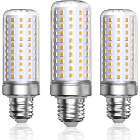 Ampoule LED E27 Blanc Chaud 3000K, 1800LM, Équivaut à Ampoule Halogène 200W Lampe,Ampoules Maïs Lampe Led E27 pour salon, lustre, porche (Non dimmable,Lot de 3)