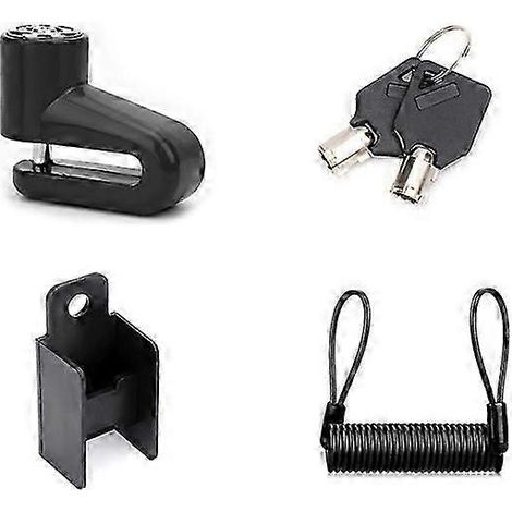 Antivol de disque de frein F1cf avec alarme, étanche, pour roue de moto VTT et câble en acier (BK1) (1/5)