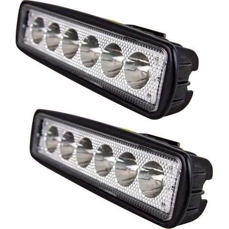 （ 2PCS ）LED Phare 6 Pouces 18W Projecteur Spot longue portée Moto Feux de Travail Lampe 12V hors route pour Voiture 4x4 Truck ATV SUV Camion (1/5)