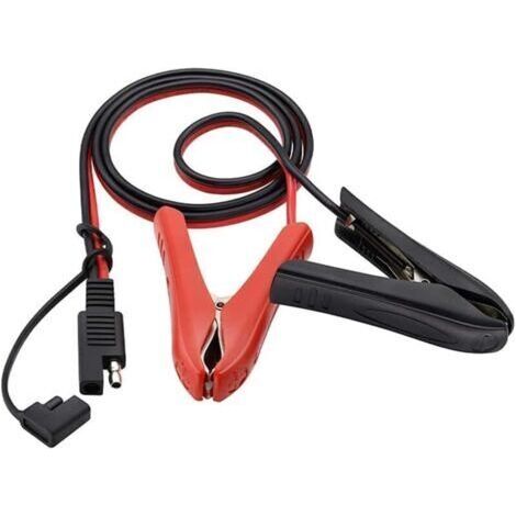 Motorcycle Battery Cable 1m Motorcycle Jumper Cable 14AWG Alligator Clip Battery Cable Solar Extension Cable Car Battery Cable Jumper Cable Battery Extension Cable (1/4)
