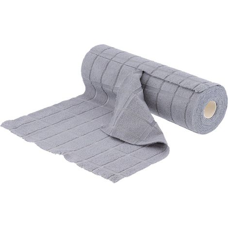 Rollo de 30 paños de microfibra a cuadros de 30 x 30 cm - gris - Tendance (1/5)