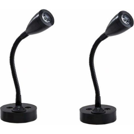 2 Pièces Lampes de Lecture Spot LED 12V Interrupteur réglable Lampe de Chevet Murale lumière intérieure Camping-Car 6000K Blanche (1/5)