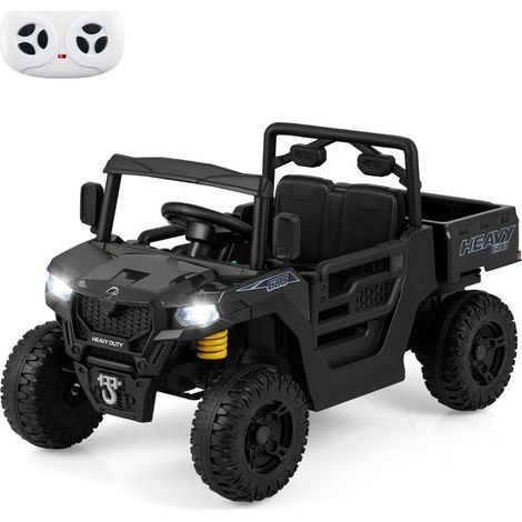 Conduite ludique et sûre, camion benne électrique 12V enfant avec télécommande, benne basculante et LED (1/2)