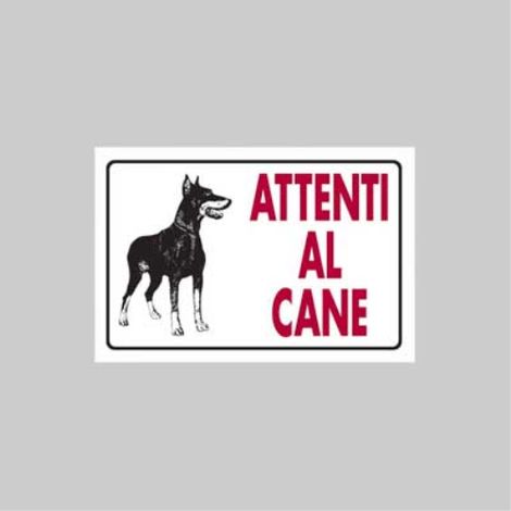 Cartello 'attenti al cane' 20x30 cm (10 pezzi)