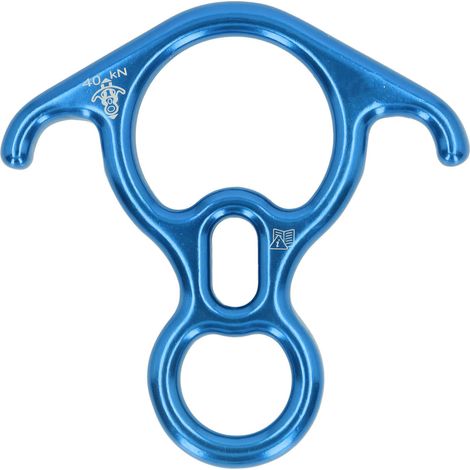 40 kN Sicherungsplatte aus Aluminiumlegierung für Kletterzwecke, blaue Sicherheitsausrüstung in Form eines Ochsenhorns (1/5)