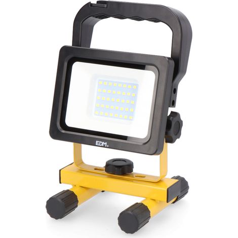 Wiederaufladbarer LED-Strahler 20W, 2 Modi, IP54, 4h Akkulaufzeit  EDM 36130