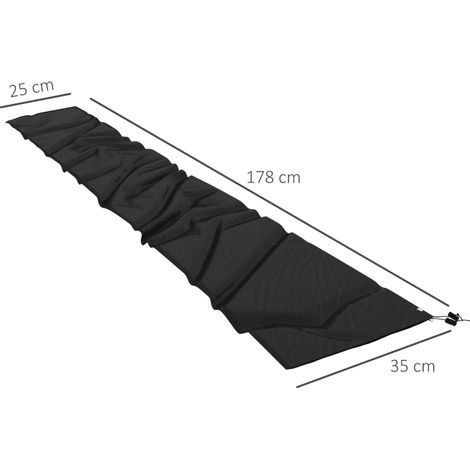 Housse protection parasol droit imperméable noir, zip et cordon serrage (1/5)