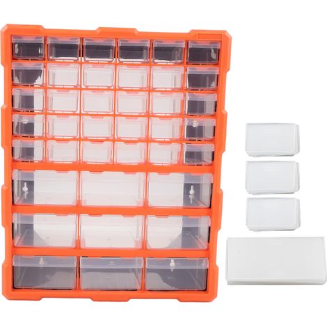 39 Tiroirs Coffre de Rangement DIY pour Outils et Petites Pièces, Unité de Stockage en Plastique pour Atelier, Armoire à Vis et Petits Composants (1/5)