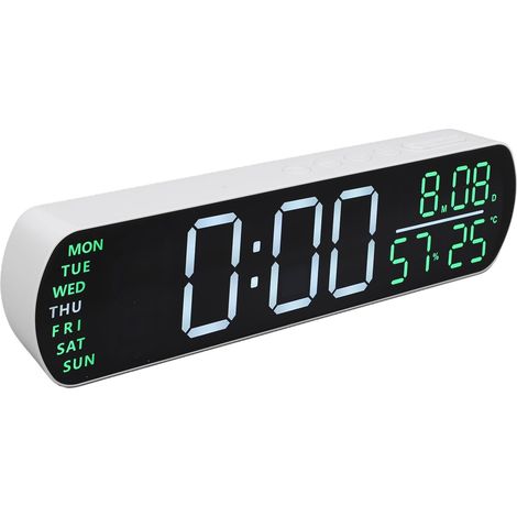 Digital Alarm Clock with Large Screen, Date, Temperature and Changing (1/5)