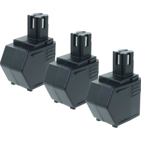 vhbw 3x Akku kompatibel mit Hilti SB12, SF120-A Elektrowerkzeug (1500 mAh, NiMH, 12 V)