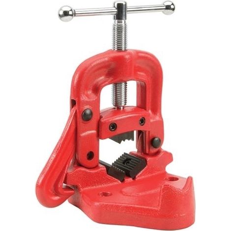 Morsa / Morsetta idraulica a banco ribaltabile / reversibile in ghisa e acciaio per tubi fino a 50mm