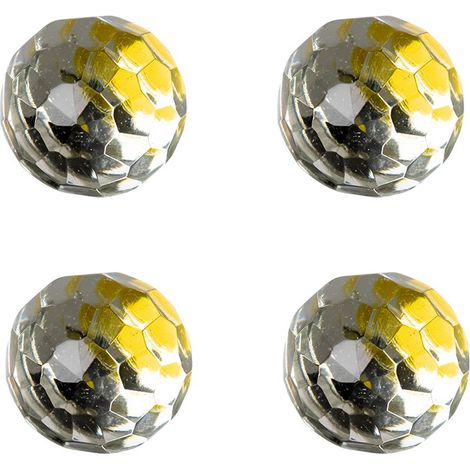 Lot de 4 Boutons de Meuble en Verre Transparent Poignée de Porte Diamètre 4 cm - PANGIVO (1/4)